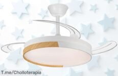 Transforma tu hogar con el ventilador de techo VISTA, luz LED regulable y 6 velocidades para refrescarte; aprovecha este super chollo antes de que se agote ¡Compra ya!