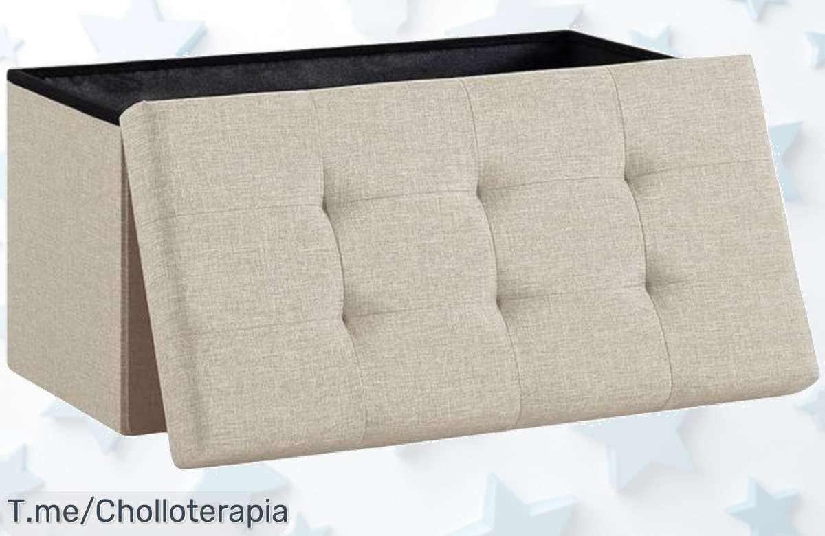 Transforma tu hogar con este baúl de almacenaje plegable, aguanta hasta 300 kg y está ¡en un precio loco! No te quedes sin el ofertón, queda poco tiempo para hacerte con él.