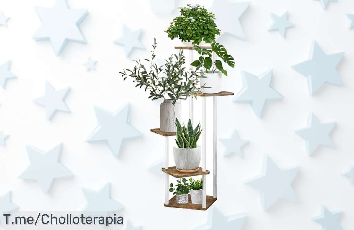 Transforma tu hogar con este estante de plantas de 5 niveles, un ofertón único que organiza y embellece. ¡Cómpralo ahora antes que se agote y disfruta del descuento brutal!