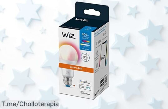 Transforma tu hogar con la bombilla LED WiZ: ¡millones de colores y control por voz! No te pierdas este super chollo, oferta limitada que no volverá ¡Compra ya!