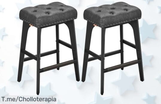 Transforma tu hogar con taburetes de bar elegantes y robustos a precio loco, fácil montaje ¡Aprovecha este super chollo antes que se agoten! ¡Compra ya esta oferta única!