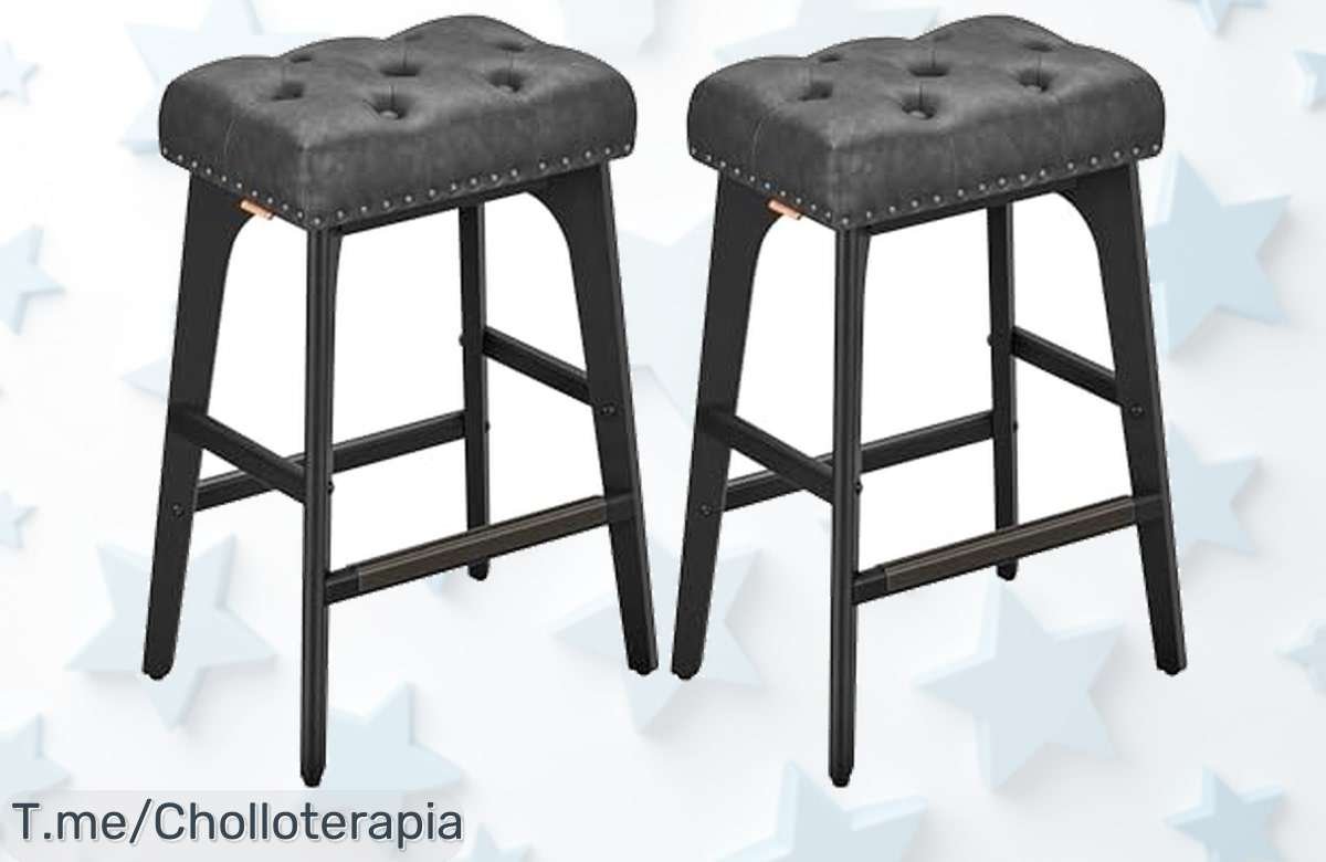 Transforma tu hogar con taburetes de bar elegantes y robustos a precio loco, fácil montaje ¡Aprovecha este super chollo antes que se agoten! ¡Compra ya esta oferta única!