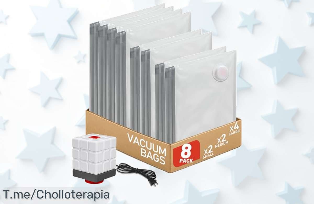 Transforma tu hogar en segundos con estas bolsas de vacío para ropa, ¡comprime hasta un 80%! Aprovecha el ofertón y olvídate del desorden. Compra ya antes que se acaben.