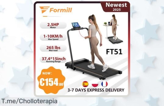 Transforma tu hogar en un gimnasio con la Formill FT51, corre a tu ritmo y disfruta de un entrenamiento 2 en 1 ¡Aprovecha este ofertón antes de que se agote!