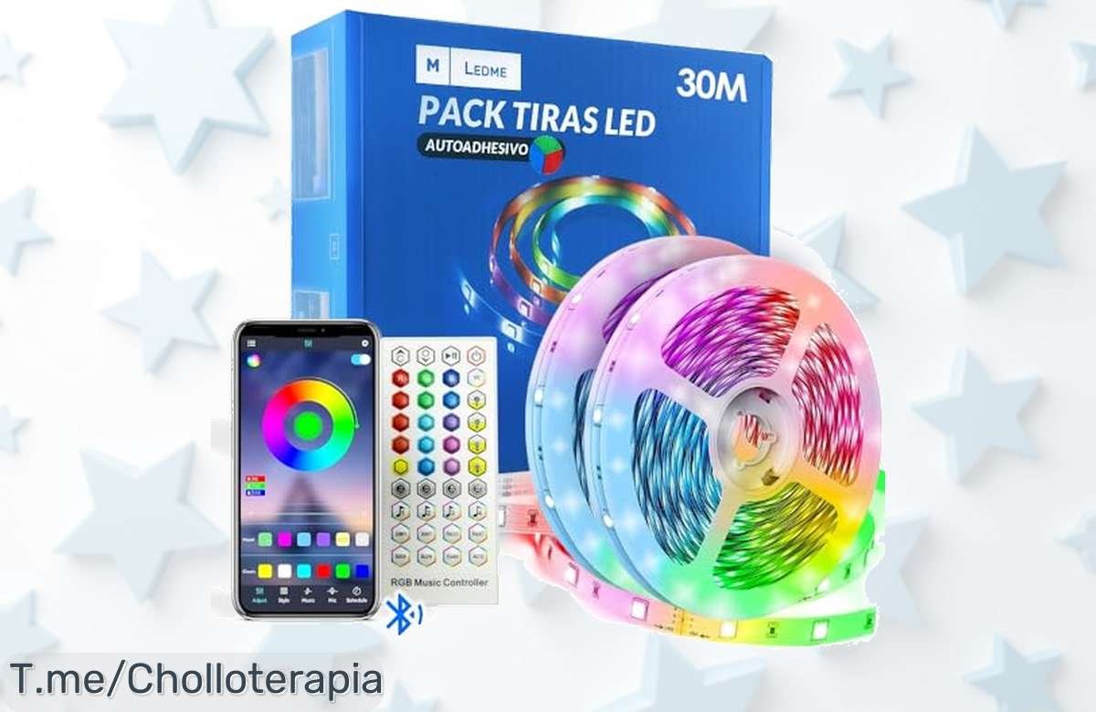 Transforma tu hogar en un paraíso de luz y color con estas luces LED RGB de 30 metros, ¡ofertón limitado que no querrás dejar escapar!