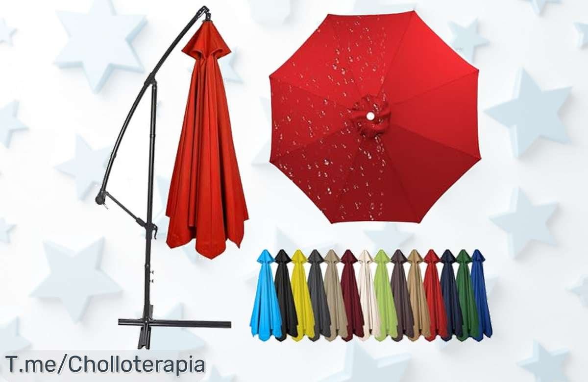 Transforma tu jardín con el Toldo De Recambio para Sombrilla a un precio loco, fácil de instalar y colorido. ¡Aprovecha este ofertón antes que se agote!