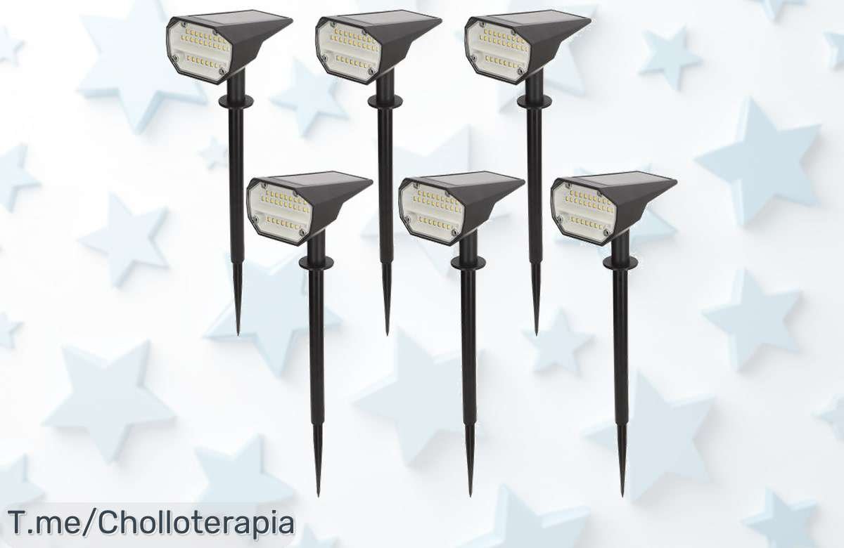 Transforma tu jardín con magia: 6 balizas LED a precio loco que brillan 8 horas. ¡No te pierdas este ofertón limitado y compra ahora para iluminar tus noches!