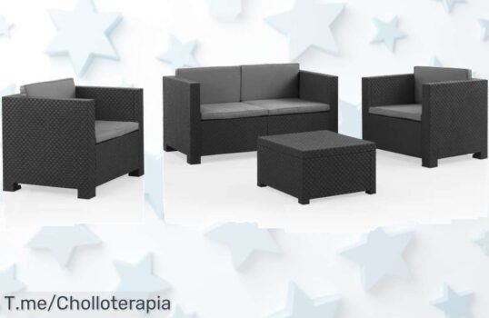 Transforma tu jardín en un oasis con el set de muebles perfecto a un precio loco ¡Aprovecha este ofertón y renueva tu espacio antes que se agote!
