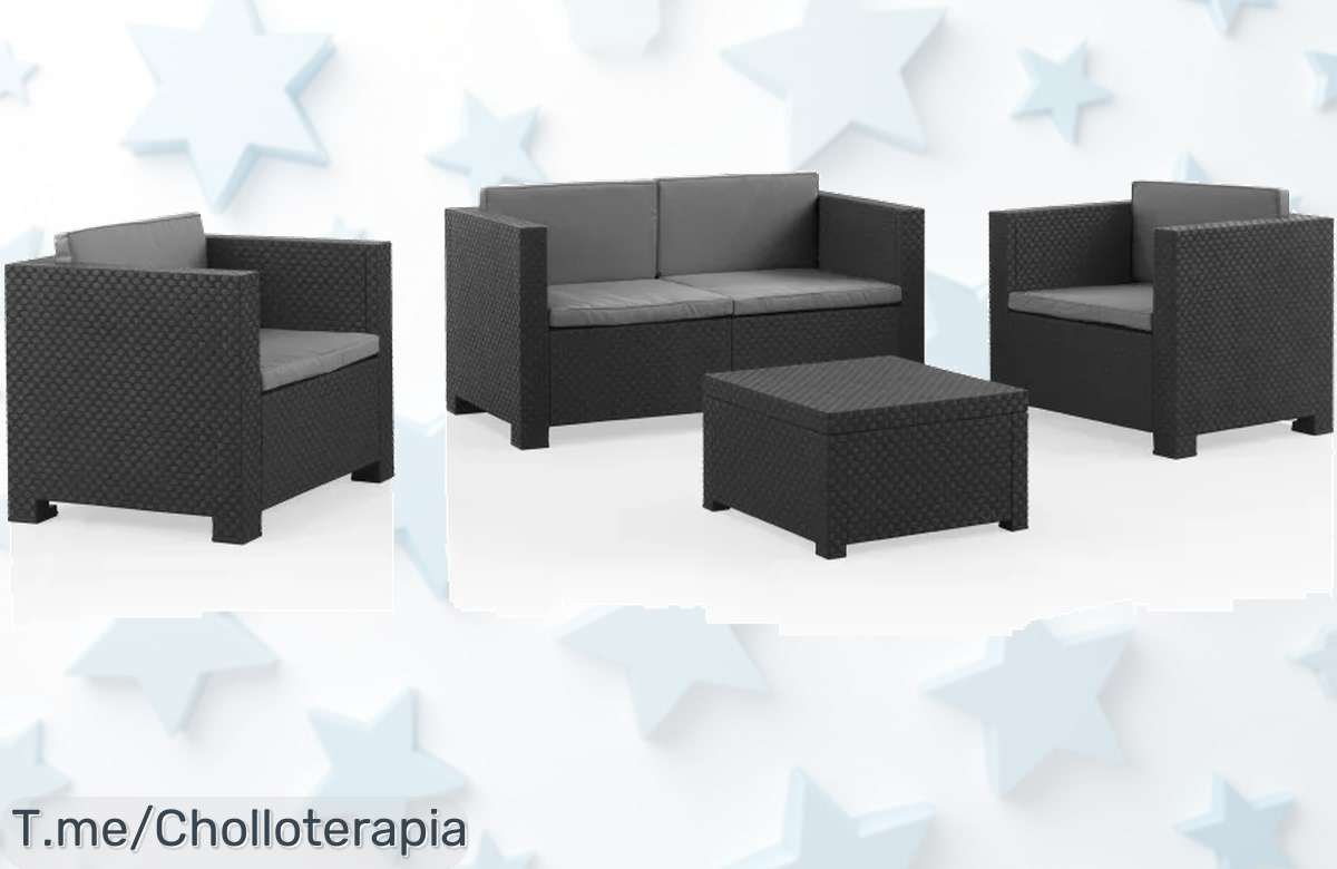 Transforma tu jardín en un oasis con el set de muebles perfecto a un precio loco. ¡Aprovecha este ofertón y renueva tu espacio antes que se agote!