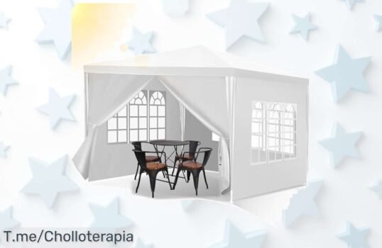 Transforma tu jardín en un paraíso con nuestro cenador impermeable de 3x3m, seguridad UV y a precio loco ¡Aprovecha este ofertón antes que se agote!