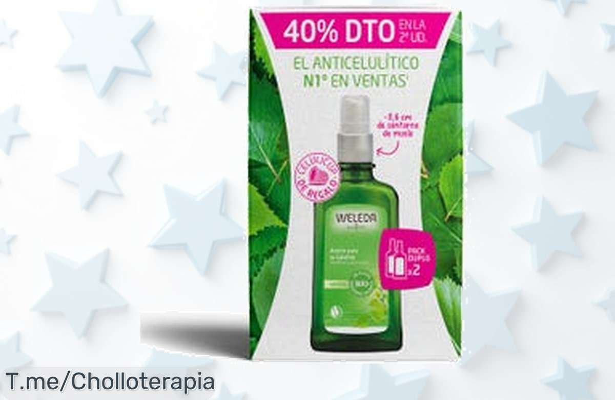 Transforma tu piel con el Pack Duplo Abedul Celulicup WELEDA, un tratamiento natural que reduce la celulitis. ¡No te quedes sin el super chollo! oferta limitada, actúa ya y luce radiante.