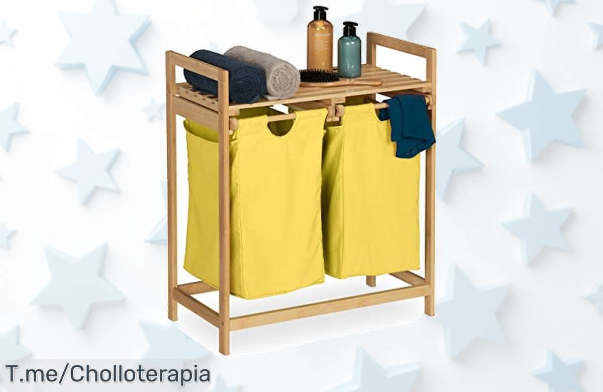 Transforma tu rutina con el organizador de ropa sucia Relaxdays: estilo, eficiencia y un super chollo que no podrás dejar pasar. ¡Compra ya antes de que se agote!