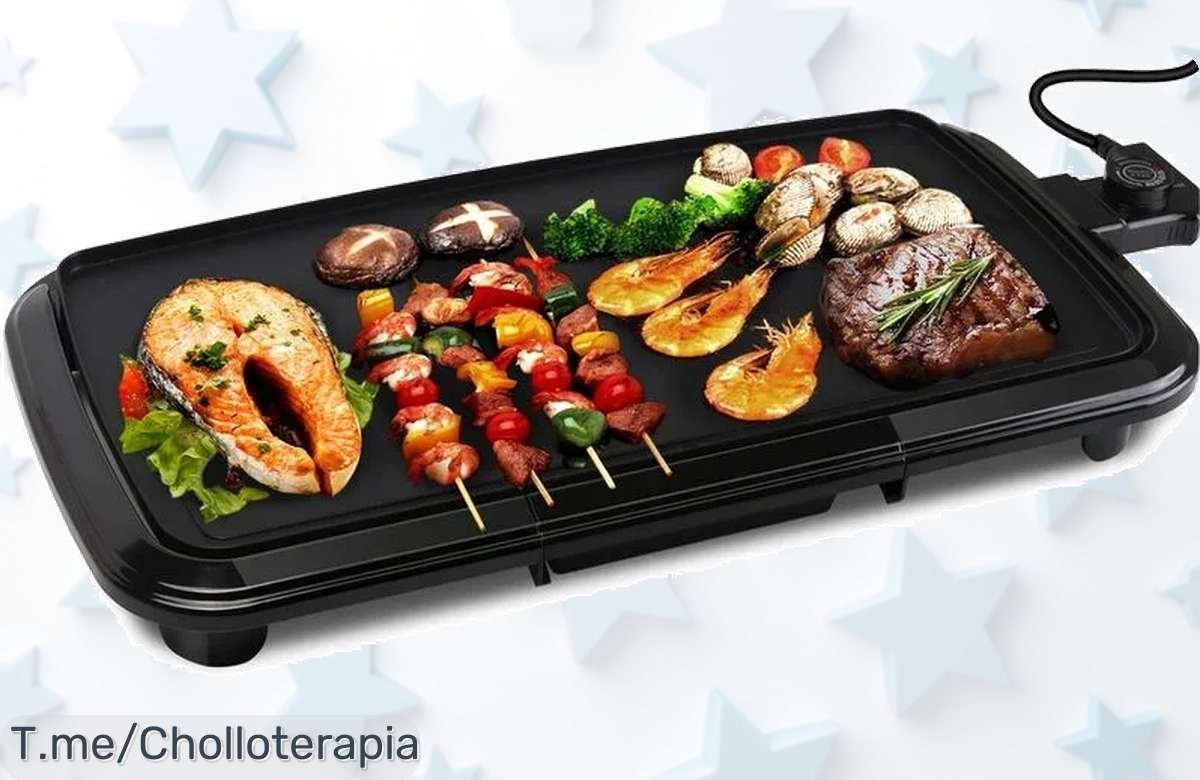 Transforma tus comidas con la Plancha de Asar Aigostar Extra Grande: 2000W de sabor, fácil limpieza y una oferta nunca vista. ¡Aprovecha este super chollo antes que se agote!