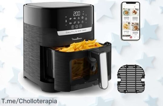 Transforma tus comidas con la freidora de aire y grill Moulinex Easy Fry & Grill Vision, a un precio loco por tiempo limitado ¡No te quedes sin ella, actúa ya!