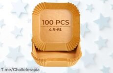 Transforma tus comidas en delicias con 100 piezas de papel para freidora de aire a un precio loco, oferta limitada que no querrás perder ¡Compra ya y sorprende!