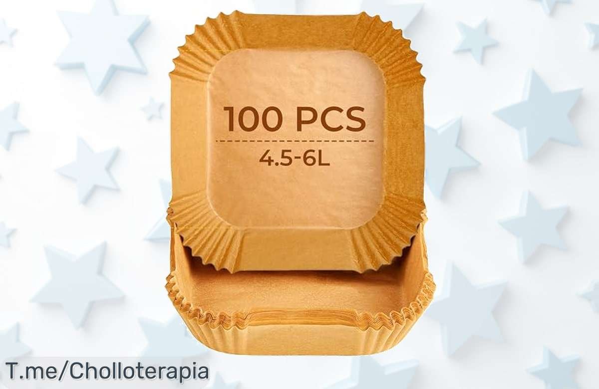 Transforma tus comidas en delicias con 100 piezas de papel para freidora de aire a un precio loco, oferta limitada que no querrás perder. ¡Compra ya y sorprende!