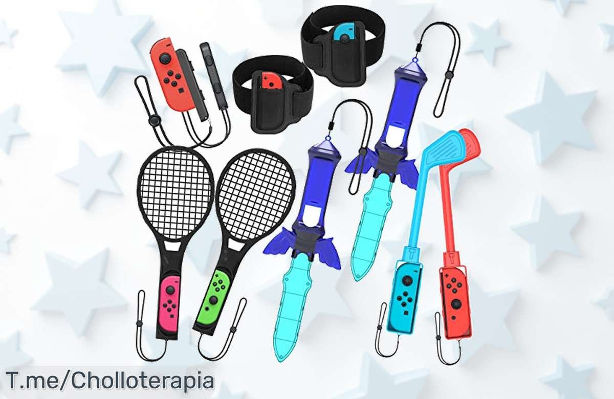 Transforma tus juegos en una experiencia épica con el paquete de accesorios para Nintendo Switch, un chollo increíble que no puedes dejar pasar. ¡Compra ahora antes de que se acaben!