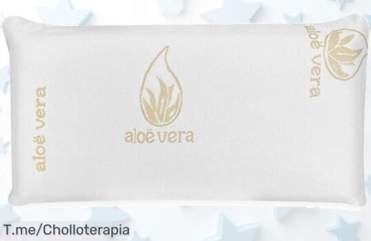 Transforma tus noches con la almohada viscoelástica Aloe Vera a un precio loco, firmeza perfecta y descanso sin arruinarte Oferta limitada, ¡compra ya este ofertón!