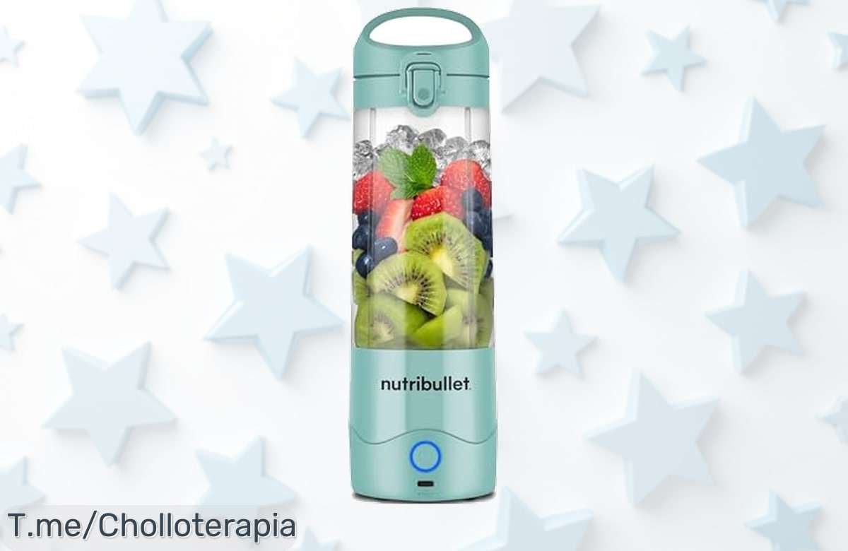 Transforma tus smoothies con la NutriBullet Portable: cuchillas inox que trituran hielo al instante. No dejes pasar este ofertón, ¡compra antes de que se agote!