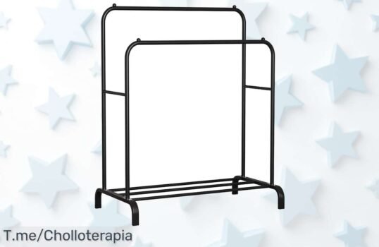 Tu Armario Siempre Organizado: Consigue el Perchero Burro Doble Rail, ¡el Super Chollo que Te Facilita la Vida! Aprovecha Este Ofertón Limitado y Hazlo Tuyo Ahora Mismo