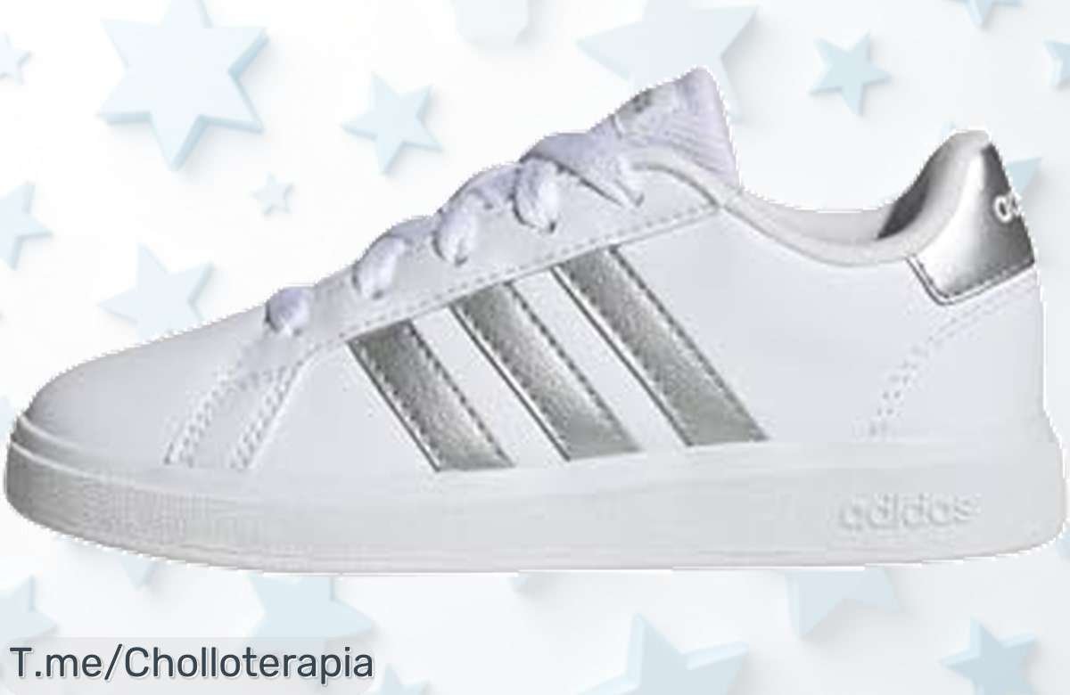 Adidas Grand Court tenis kids con suela super resistente y cierre seguro aprovecha este ofertón nunca visto precio loco limitado ¡corre a comprar antes que se acaben!