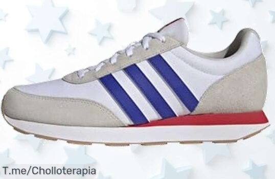 Adidas Run 60s 30 blanco con azul diseño eterno y mediasuela ligera a precio loco descuento brutal que vuela solo hoy aprovecha este ofertón único compra ya