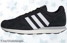 Adidas Run 60s negro clásico con sujeción segura y estilo retro en un ofertón nunca visto ¡Descuento brutal por tiempo limitado compra ya este super chollo!