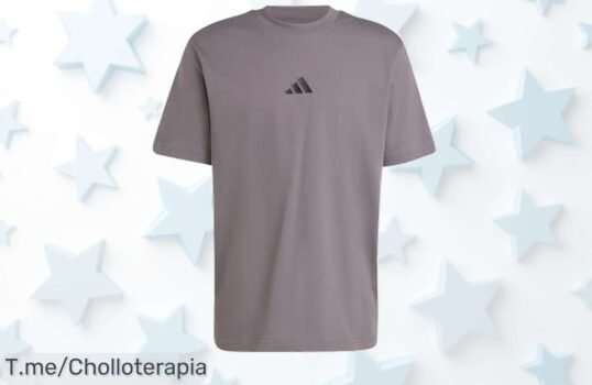Adidas hombre essentials camiseta gris con logo pequeño diseño moderno y cool precio loco por tiempo limitado aprovecha este ofertón único corre ya no lo dejes escapar