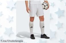 Adidas pantalón corto deportivo secado rápido aeroReady blanco y negro super chollo para entrenos sin parar con descuento brutal aprovecha ya antes que se agote este ofertón nunca visto