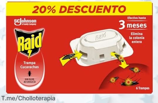 Adiós cucarachas con el super cebo Raid, ¡efectividad total por 3 meses a un precio loco! No dejes pasar este ofertón y compra ya antes de que se agote