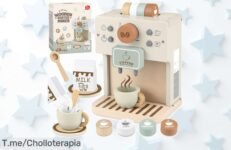 Airlab máquina de café de madera para niños con 12 piezas el super chollo que encanta y desarrolla imaginación aprovecha este ofertón y descuento brutal antes que se agote