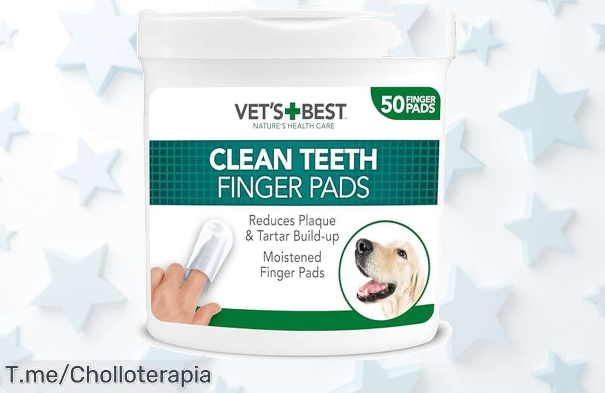 Almohadillas naturales Vet’s Best para perros con oferta nunca vista precio loco que limpia dientes y mejora aliento hoy super chollo corre ya compra antes de que se acabe
