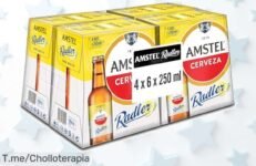 Amstel Radler 4 pack sabor cítrico que te flipará desde el primer sorbo precio loco y descuento brutal nunca visto ¡aprovecha este ofertón antes de que se acabe!