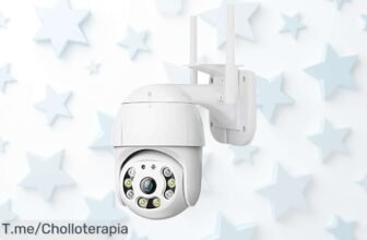 Andoer cámara wifi 1080p con visión nocturna colorida y giro 355 grados para seguridad total oferta única precio loco descuento brutal corre que vuelan