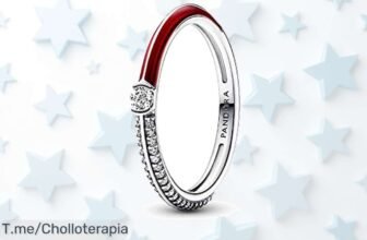 Anillo Pandora único con circonita y esmalte rojo calidad garantizada un super chollo con descuento brutal precio de ganga que vuela aprovecha ya before se acabe