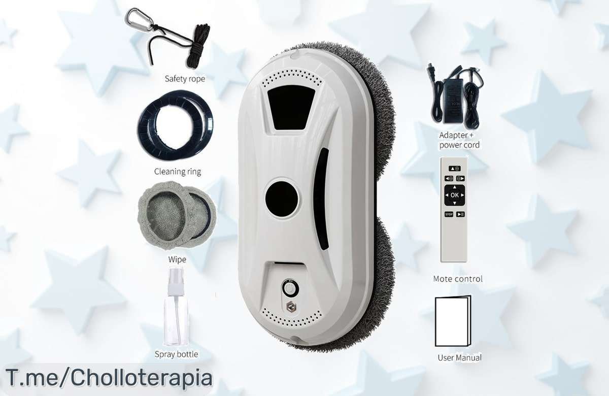 Aprovecha el robot aspirador ultrafino para ventanas con protección antiapagones disfruta de limpieza impecable a precio loco solo hoy super chollo descuento brutal compra ya