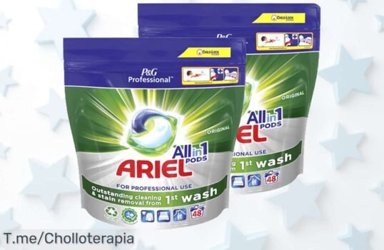 Ariel professional cápsulas todo en uno con poder antimanchas para limpieza profunda aprovecha este súper chollo con descuento brutal y precio de ganga compra ya antes que se acabe