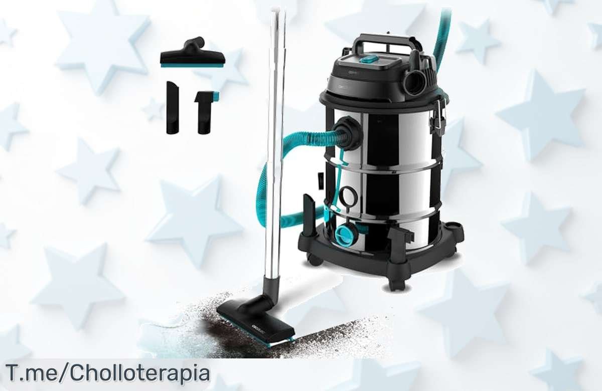 Aspirador Cecotec 30L a precio loco: limpia todo en segundos con 4 accesorios y función sopladora. ¡No dejes pasar este ofertón, pide el tuyo ya antes que se acabe!