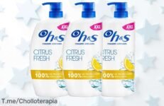 Atrapa el frescor cítrico con H&S Citrus Fresh, adiós a la caspa y pelo impecable en un solo paso Aprovecha este ofertón de 2400ml antes que se agote ¡Compra ya!