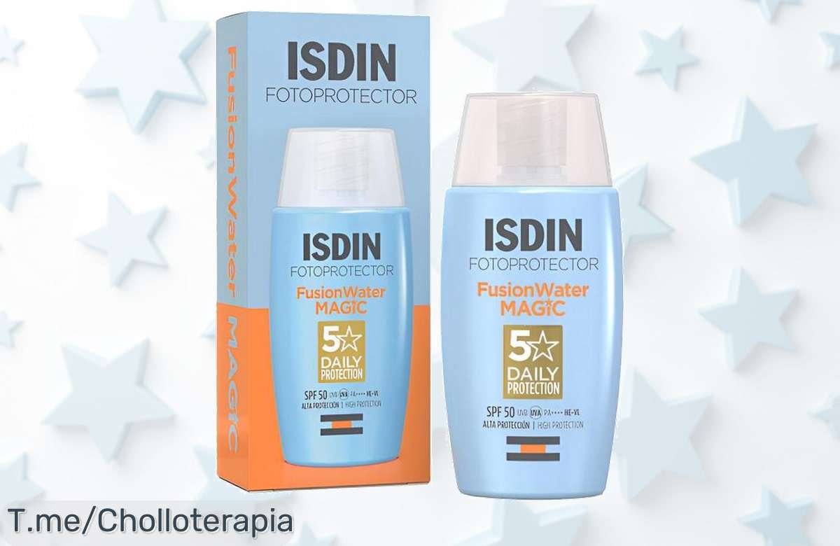 Atrapa el sol sin miedo con Isdin Fotoprotector Facial Fusion Water SPF50 a un precio loco, ¡cuida tu piel y aprovecha este ofertón antes de que se agote!