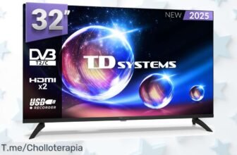 Atrévete a disfrutar de tus series en un televisor 32 pulgadas HD con grabador USB y sintonizador DVBT2 ¡Ofertón limitado, compra ya antes que se agote!