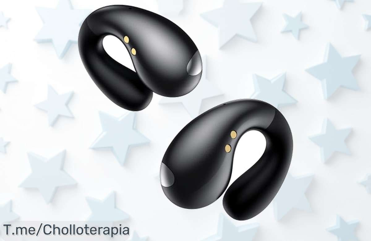 Auriculares de conducción ósea Bluetooth 5.3 con precio loco y descuento brutal aprovecha este super chollo único para correr o el gym ¡oferta limitada corre ya!