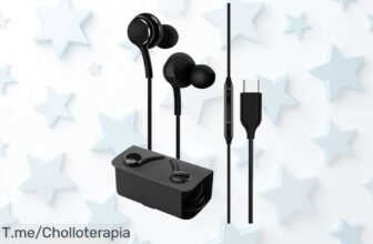 Auriculares tipo C con cable a precio loco disfruta un sonido real y resistencia total al sudor aprovecha este super chollo antes de que desaparezca ¡ofertón único!