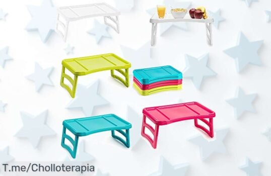 Bandeja plastic forte con patas plegables súper práctica y fácil de limpiar disfruta del desayuno en cama a un precio loco único ¡apresúrate este ofertón vuela ya!