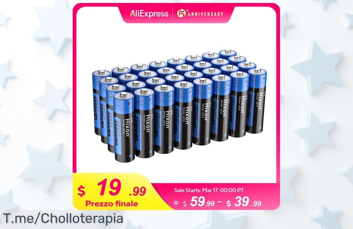 Batería recargable AA de litio súper chollo con potencia insuperable para tus juguetes y cámaras aprovecha este ofertón nunca visto antes ¡compra ya!