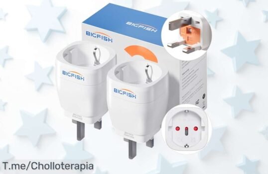 Bigfish adaptador UK dos piezas súper resistente conviértelo en tu aliado de viaje con un descuento brutal precio loco único y oferta limitada cómpralo ya antes que se agoten
