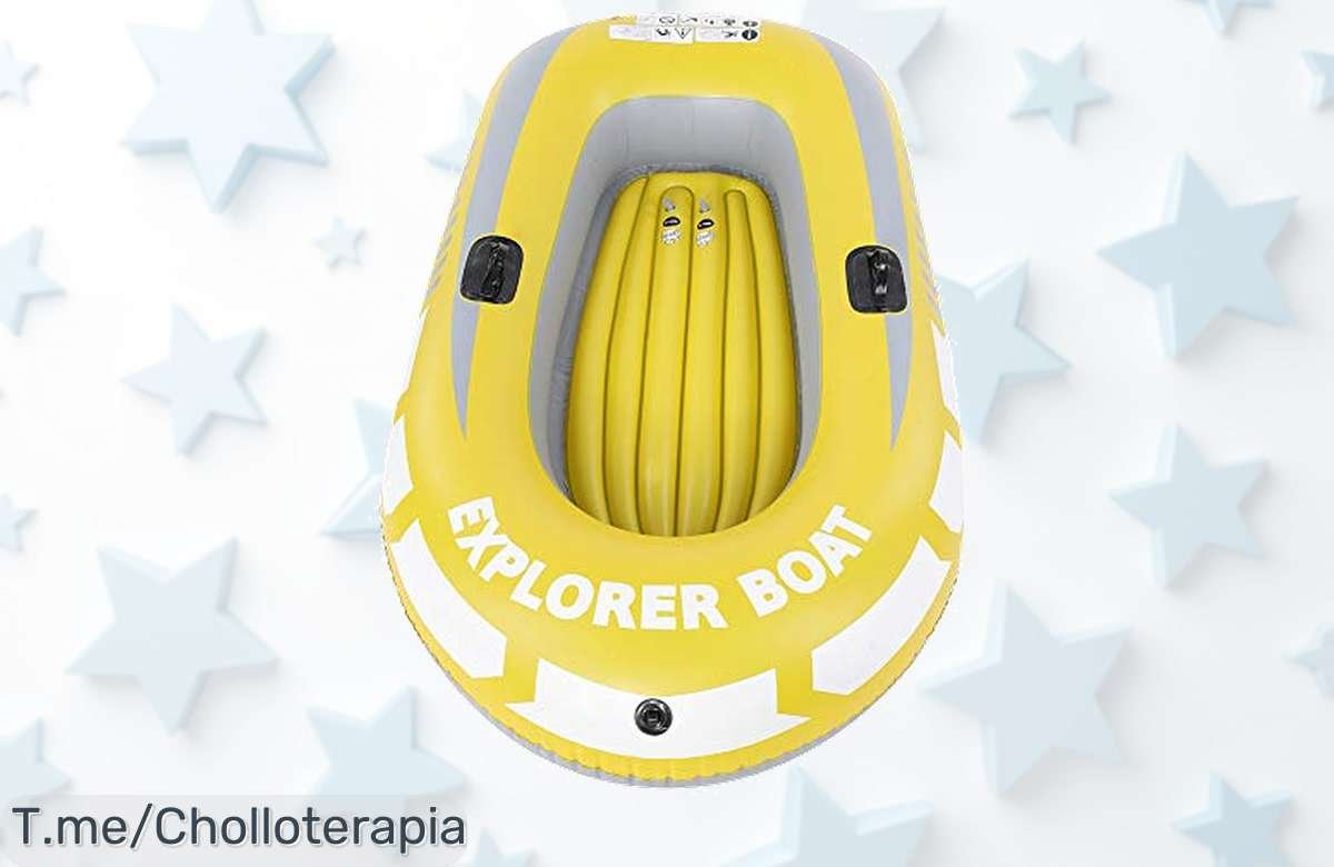 Bote inflable super resistente para 2 personas con visibilidad total y máximo aguante no dejes escapar este ofertón nunca visto con descuento brutal precio loco último día