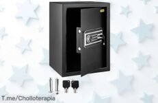 Caja fuerte con huella digital y acero resistente precio loco súper chollo con 4 bloqueos que nadie rompe oferta limitada descuento brutal ¡compra antes de que vuelen!