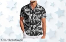 Camisa hawaiana que flipas con estampados únicos y tela que dura para siempre aprovecha este ofertón con precio loco limitado ¡corre antes de que se acabe!