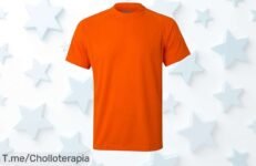 Camiseta naranja fluor talla M con costura única y cuello reforzado a precio loco un super chollo nunca visto corre que vuelan las unidades tu oferta limitada de estilo ya